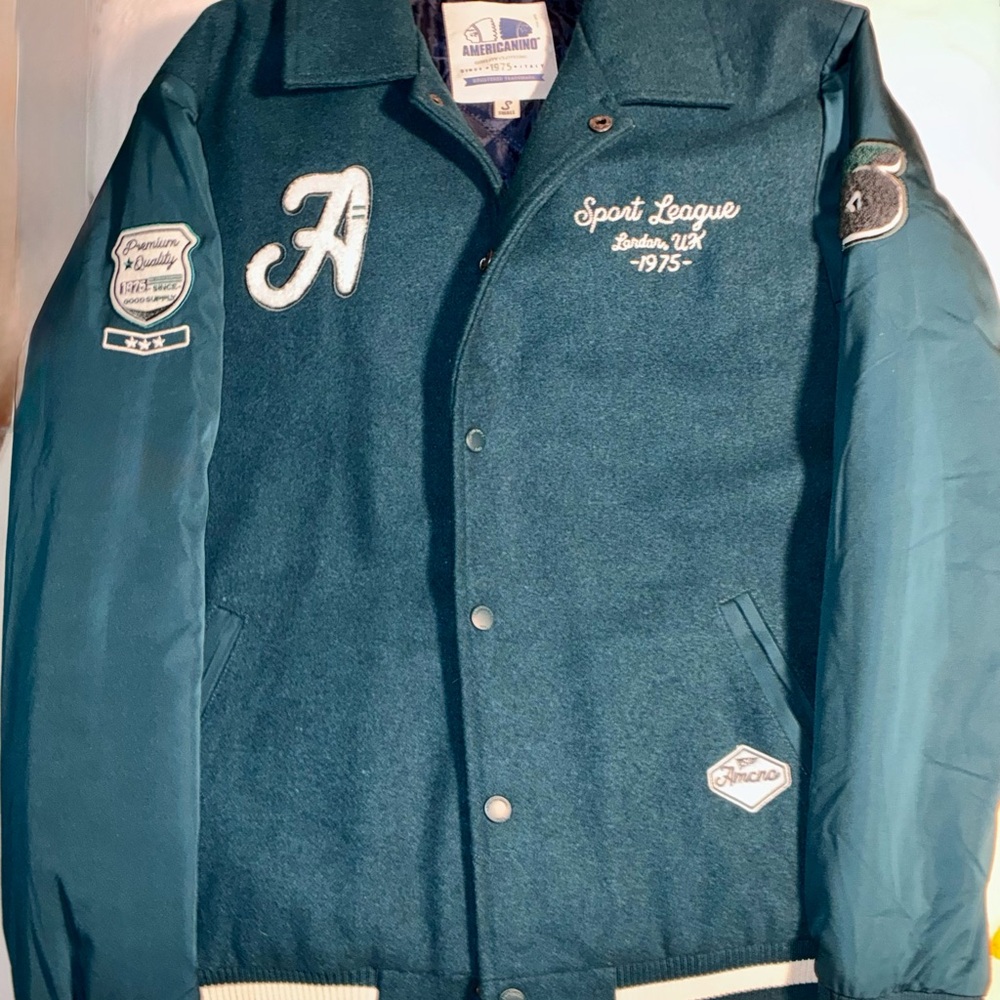 Americanino Vintage Varsity Jacket - Sport League London 1975 Size S